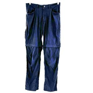 Eddie Bauer Convertible Tech Pants Mens 32x34 Black Zip-Off‎ Hiking Outdoor Camp